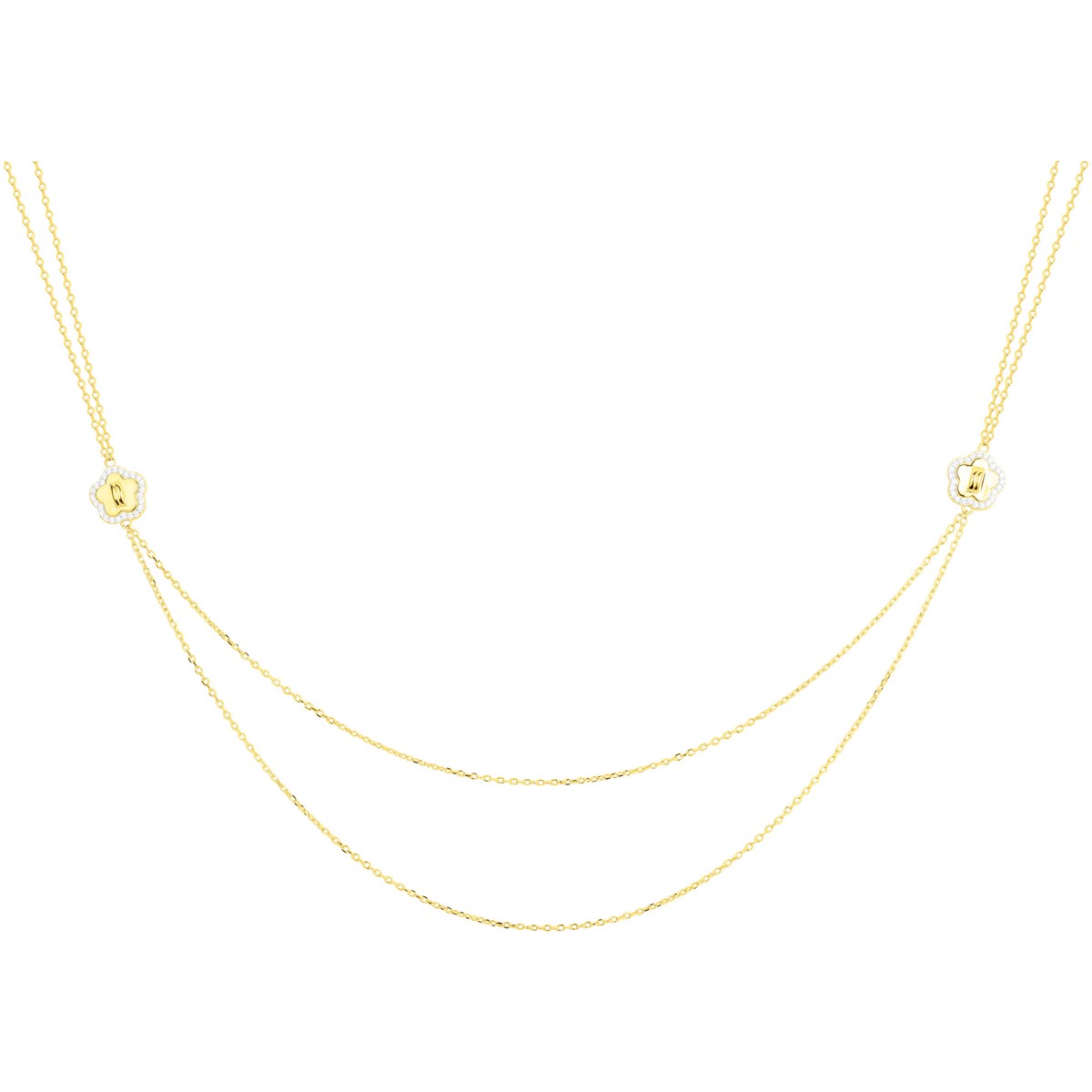Collier multi-chaînes en Plaqué Or