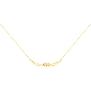 Collier en Plaqué Or avec oxyde de zirconium blanc