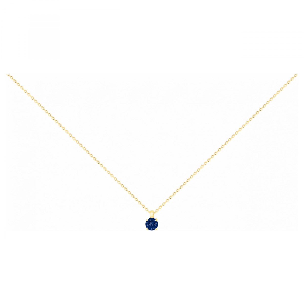 Collier en Plaqué Or avec oxyde de zirconium bleu saphir
