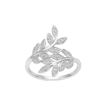 Bague en Argent avec oxyde de zirconium blanc