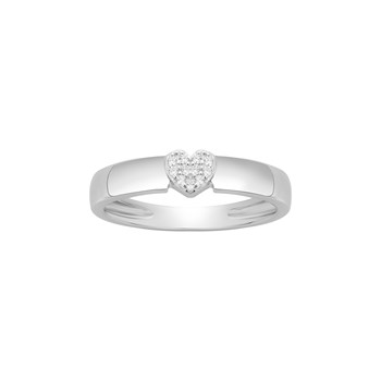 Bague en Argent avec oxyde de zirconium blanc