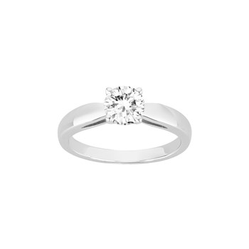 Bague de fiançailles en Argent avec oxyde de zirconium blanc