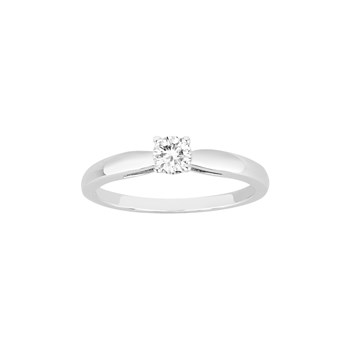 Bague de fiançailles en Argent avec oxyde de zirconium blanc