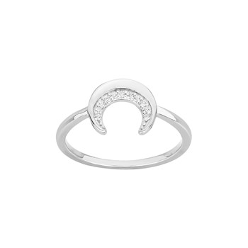 Bague en Argent avec oxyde de zirconium blanc