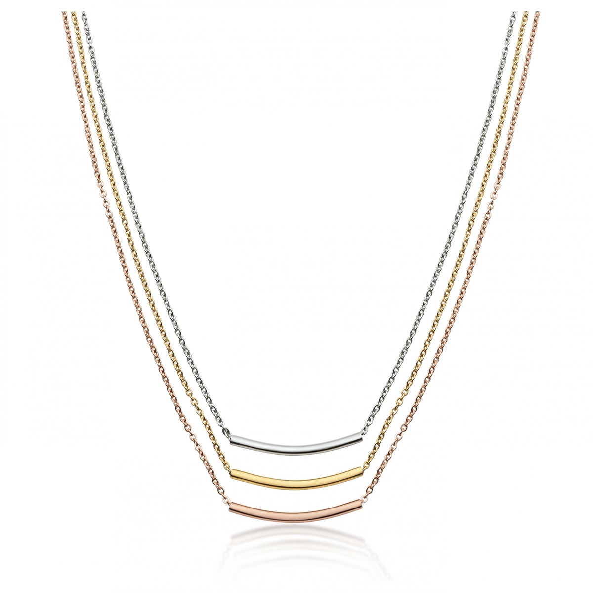 Collier multi-chaînes en Acier