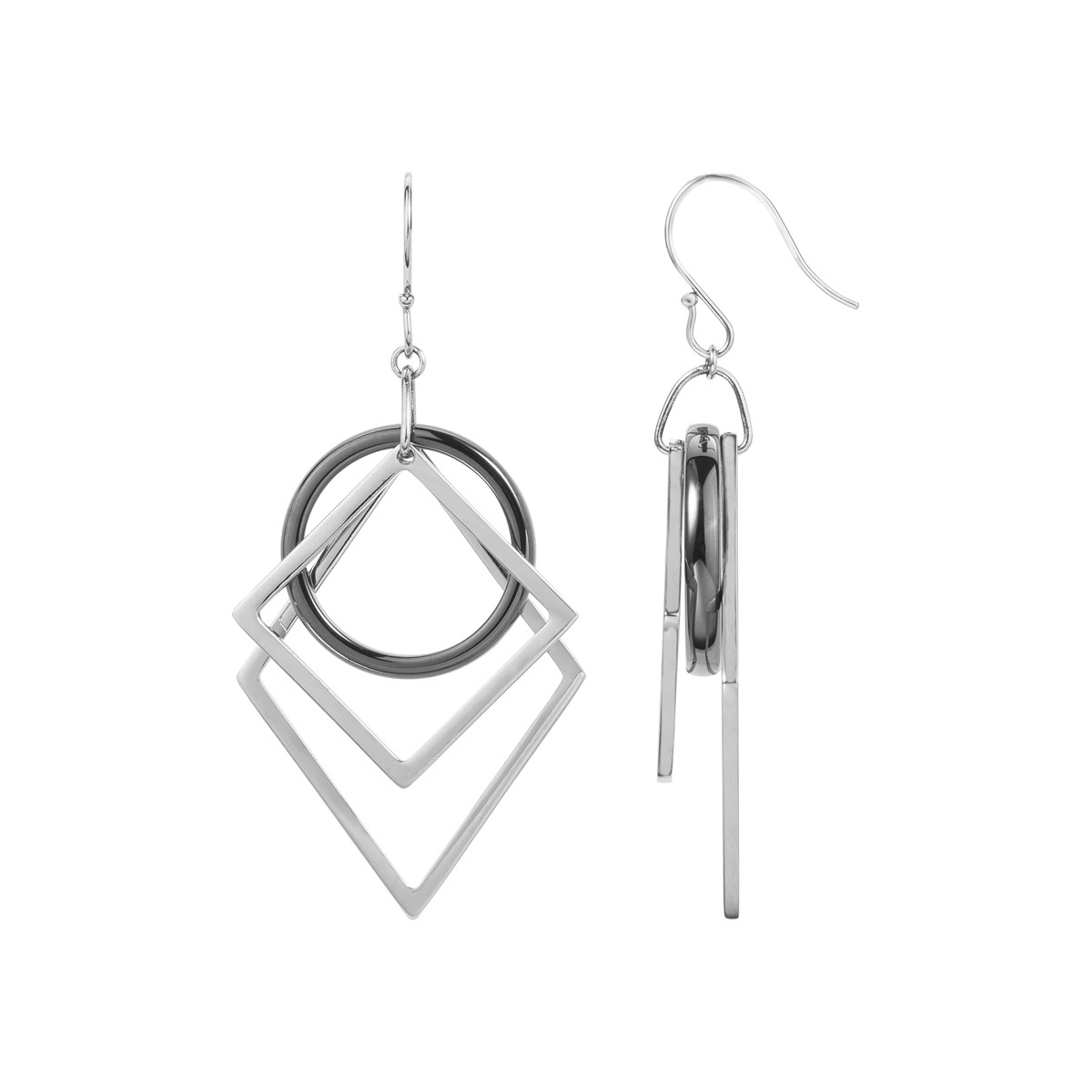 Boucles d'oreilles pendantes Gabriella en Acier