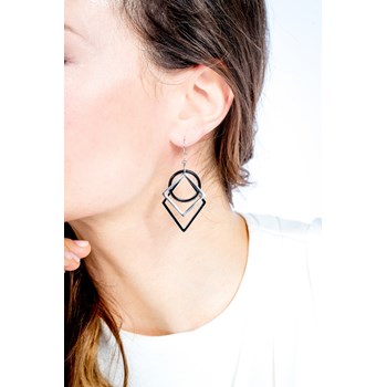 Boucles d'oreilles pendantes Gabriella en Acier