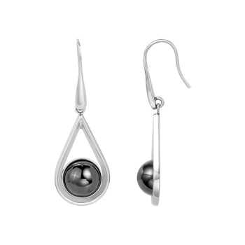 Boucles d'oreilles pendantes Caroline en Acier