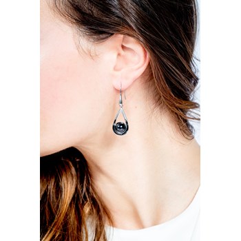 Boucles d'oreilles pendantes Caroline en Acier