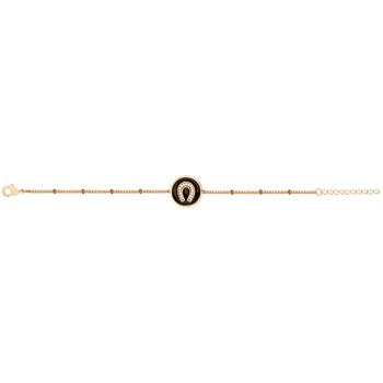 Bracelet en Plaqué Or avec oxyde de zirconium blanc