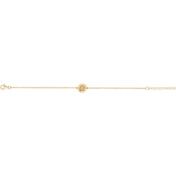 Bracelet en Plaqué Or avec oxyde de zirconium blanc