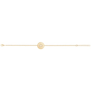 Bracelet en Plaqué Or avec oxyde de zirconium blanc