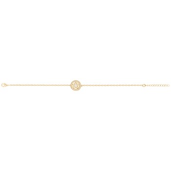 Bracelet en Plaqué Or avec oxyde de zirconium blanc
