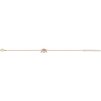 Bracelet souple mono-motif en Plaqué Or avec oxyde de zirconium multicolore