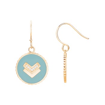Boucles d'oreilles pendantes en Plaqué Or jaune