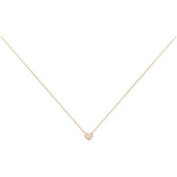 Collier en Plaqué Or avec oxyde de zirconium blanc