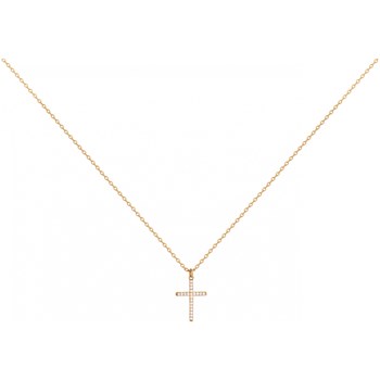 Collier en Plaqué Or avec oxyde de zirconium blanc