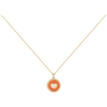 Collier en Plaqué Or avec oxyde de zirconium blanc