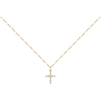 Collier en Plaqué Or avec oxyde de zirconium blanc