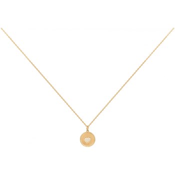 Collier en Plaqué Or avec oxyde de zirconium blanc