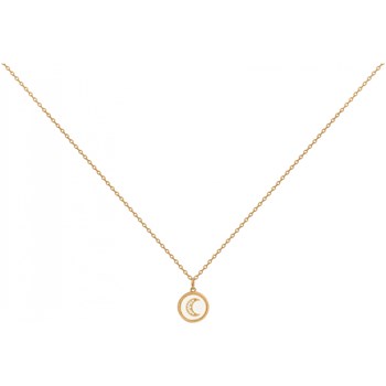 Collier en Plaqué Or avec oxyde de zirconium blanc