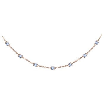 Collier multi-motifs en Plaqué Or avec spinelle bleu topaze