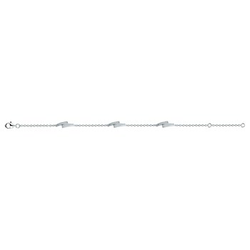 Bracelet souple multi-motifs en Argent avec oxyde de zirconium blanc