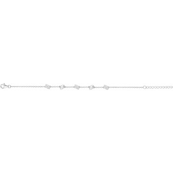 Bracelet souple multi-motifs en Argent avec oxyde de zirconium blanc