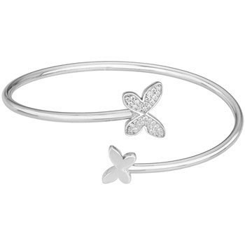 Bracelet rigide en Argent avec oxyde de zirconium blanc