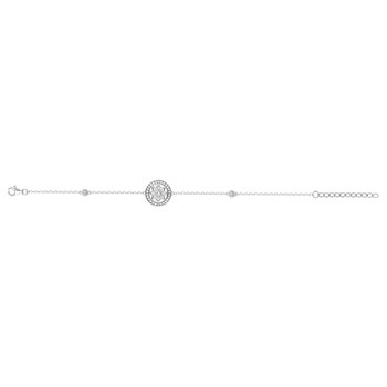 Bracelet souple multi-motifs en Argent avec oxyde de zirconium blanc