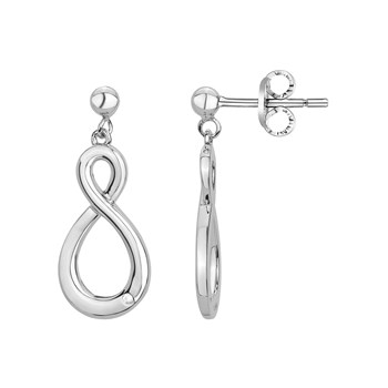 Boucles d'oreilles pendantes en Argent avec oxyde de zirconium blanc
