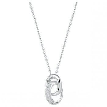 Collier mono-motif en Argent avec oxyde de zirconium blanc