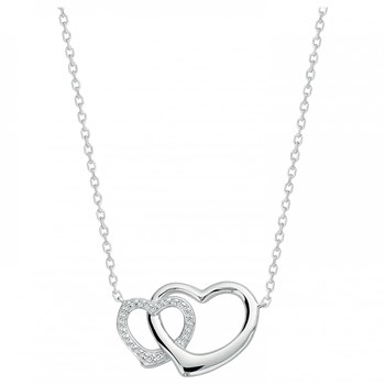 Collier mono-motif en Argent avec oxyde de zirconium blanc
