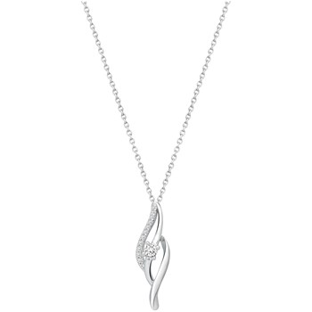 Collier mono-motif en Argent avec oxyde de zirconium blanc