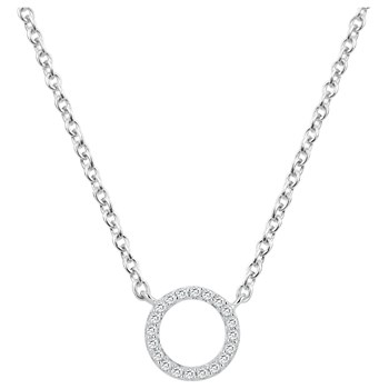 Collier mono-motif en Argent avec oxyde de zirconium blanc