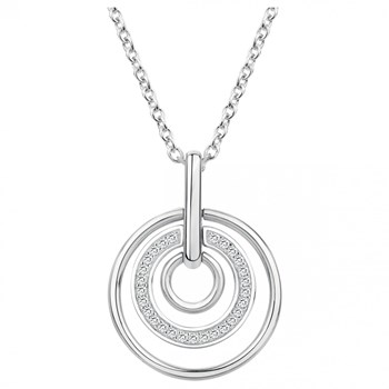Collier mono-motif en Argent avec oxyde de zirconium blanc