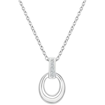 Collier mono-motif en Argent avec oxyde de zirconium blanc