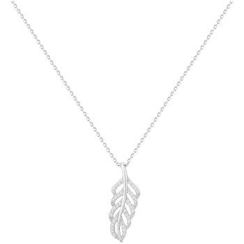Collier mono-motif en Argent avec oxyde de zirconium blanc