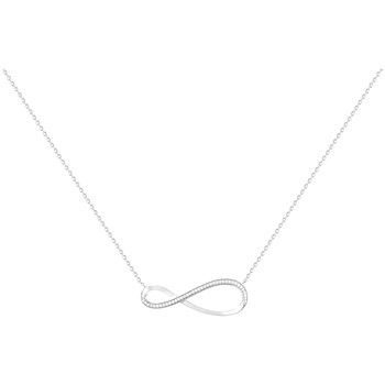 Collier mono-motif en Argent avec oxyde de zirconium blanc