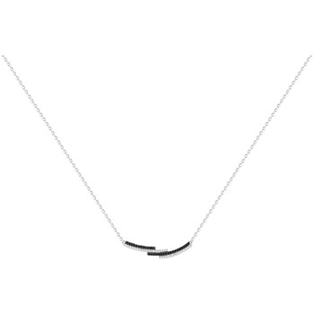 Collier mono-motif en Argent avec oxyde de zirconium noir