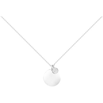 Collier mono-motif en Argent avec oxyde de zirconium blanc