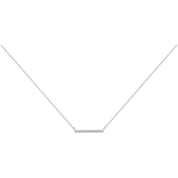 Collier mono-motif en Argent avec oxyde de zirconium blanc