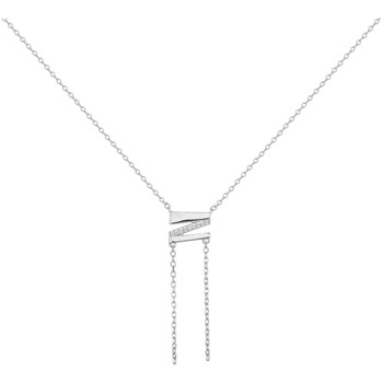 Collier Y en Argent avec oxyde de zirconium blanc