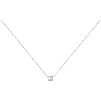 Collier mono-motif en Argent avec oxyde de zirconium blanc