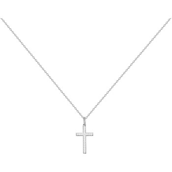 Collier mono-motif en Argent avec oxyde de zirconium blanc
