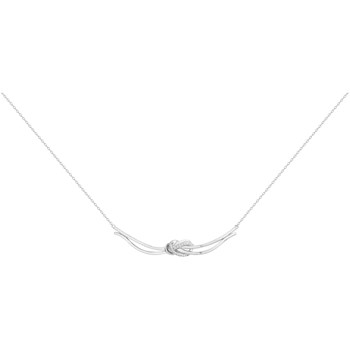 Collier mono-motif en Argent avec oxyde de zirconium blanc