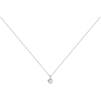 Collier mono-motif en Argent avec perle d'eau douce blanc