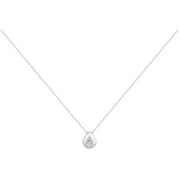 Collier mono-motif en Argent avec oxyde de zirconium blanc