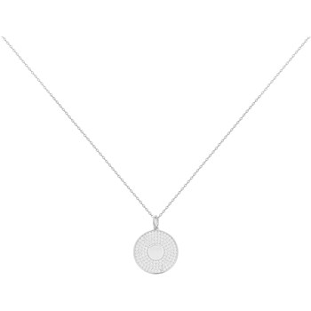 Collier mono-motif en Argent avec oxyde de zirconium blanc