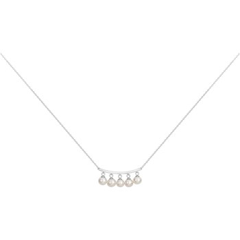 Collier mono-motif en Argent avec perle blanc